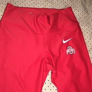 Red Ohio State Nike leggings